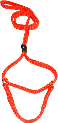 Lone Wolf 1/4" Flat Braid Martingale Style Slip Lead / Kennel Lead